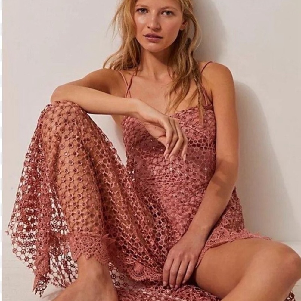 FP Movement by Free People Rose Crochet Midi Dress